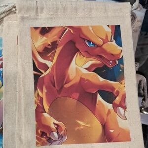 Canvas Bag with Charizard Design